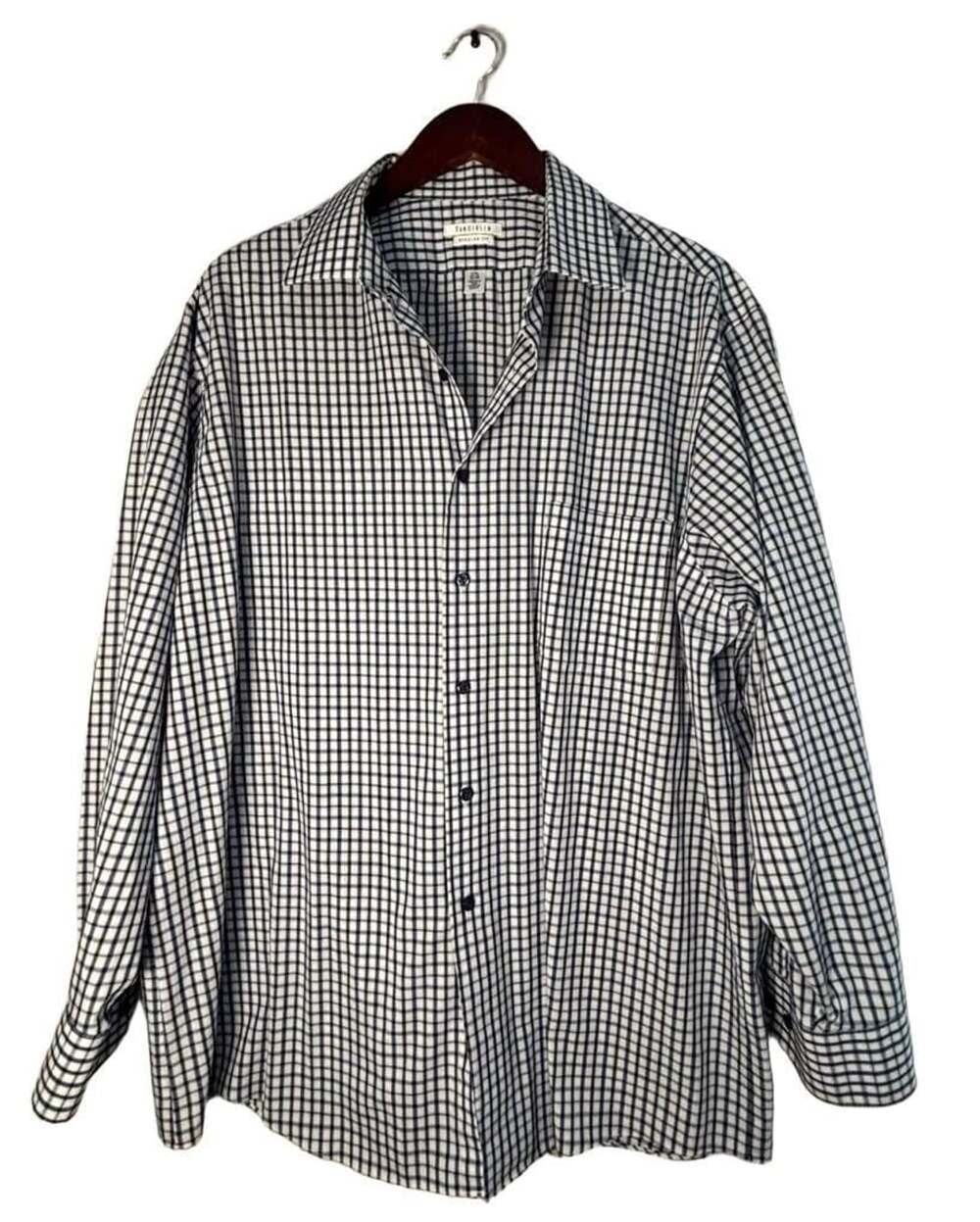 Van Heusen Regular Fit Wrinkle Free Plaid Dress Shirt 17.5 32/33